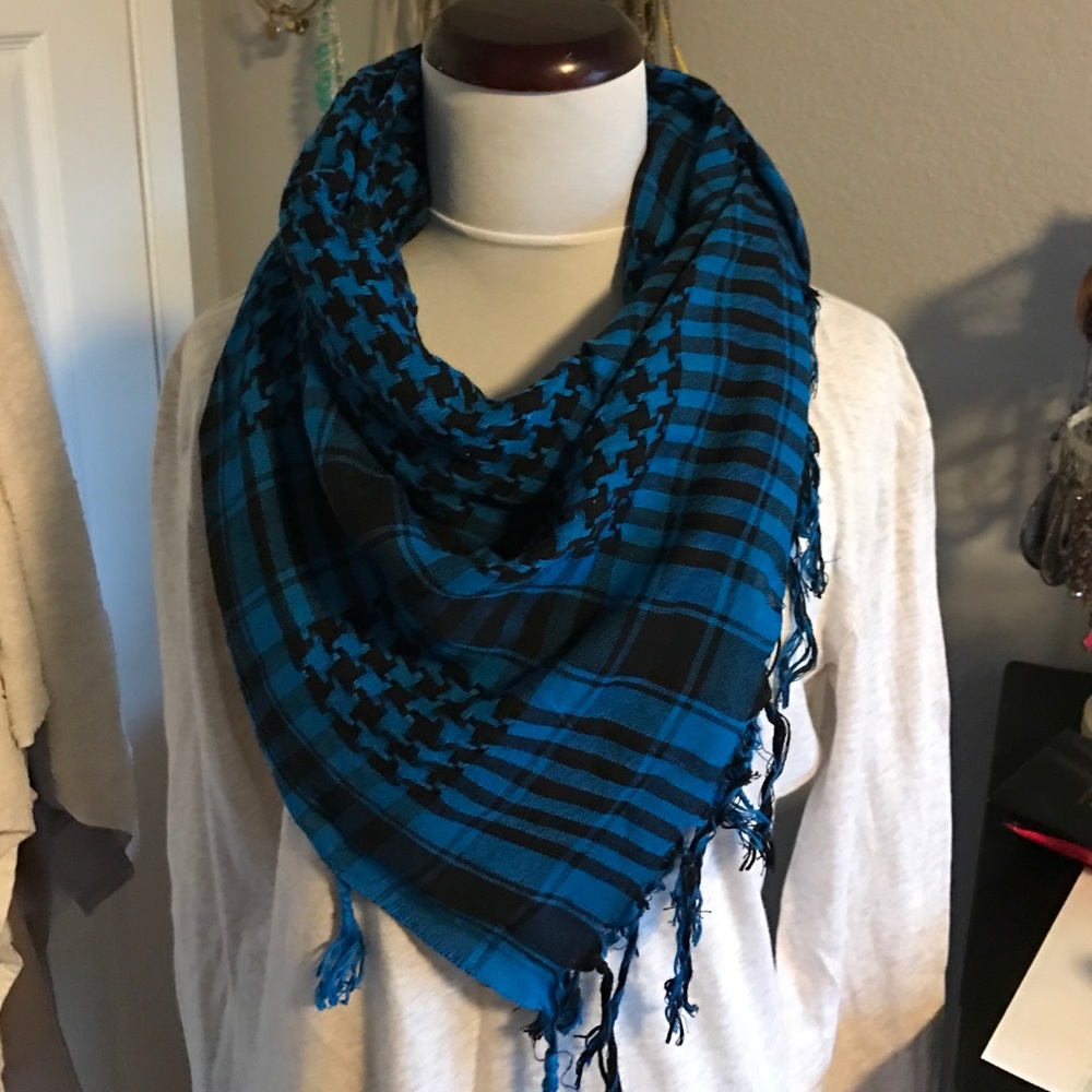 Blue and Black Scarf